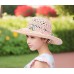 Wide Brim Crochet Toyo Straw Accent w/ Beaded Band - Pink - HT-8202PK